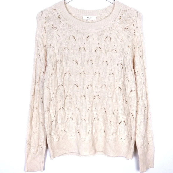 Elodie Nordstrom Cable Knit Crochet Lace Sweater - Picture 4 of 5